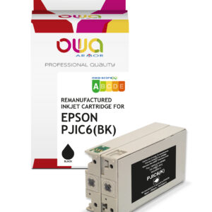 Cartouche d'encre EPSON remanufacturée Armor Noir PJIC6 pour PP-100 32ml
